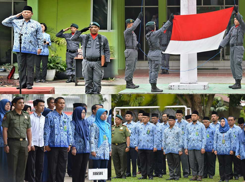 UPACARA RUTIN BULANAN SEKALIGUS MEMPERINGATI DIRGAHAYU KOPRS SPORC KE 14