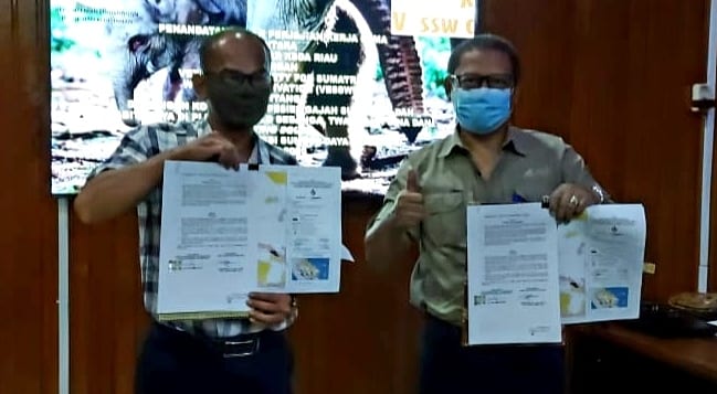 PENANDATANGANAN KERJASAMA ANTARA BALAI BESAR KSDA RIAU DENGAN VESSWIC