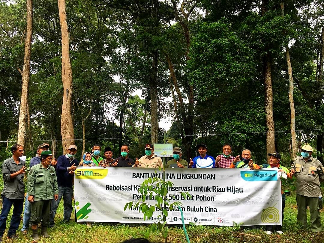 REBOISASI KONSERVASI UNTUK RIAU HIJAU DI TAMAN WISATA ALAM BULUH CINA, KABUPATEN KAMPAR