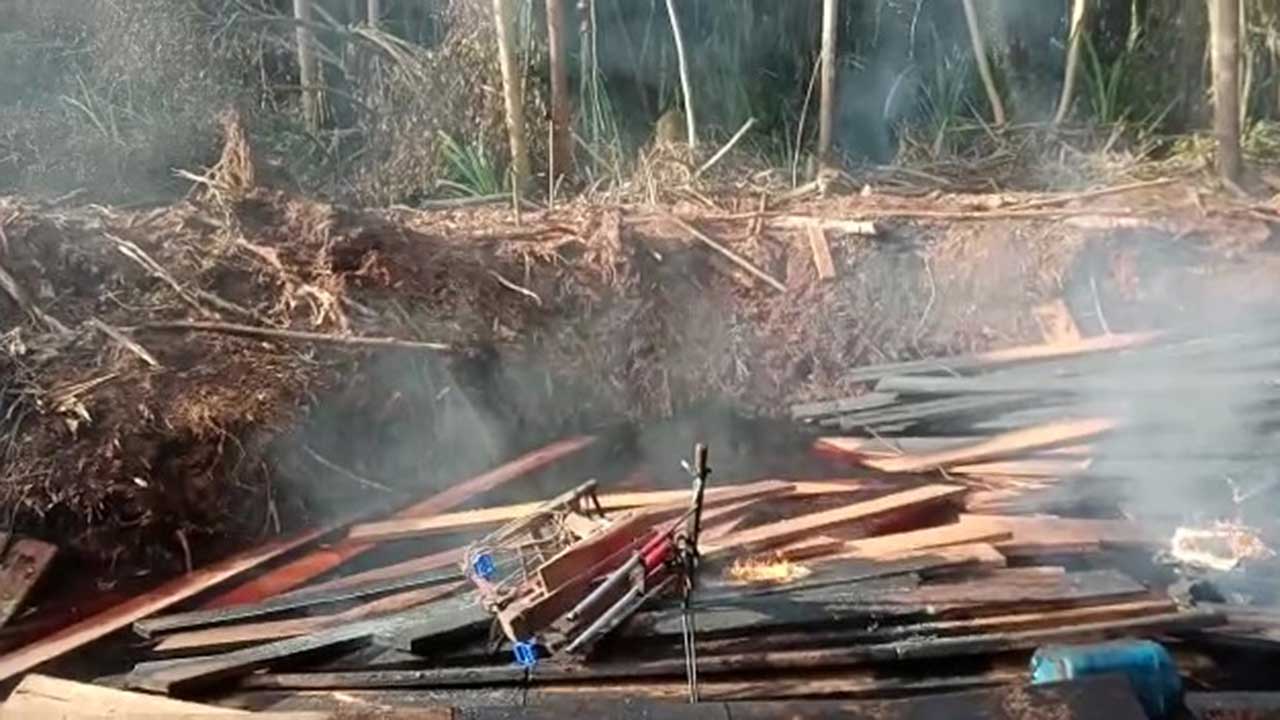 BBKSDA RIAU TEMUKAN KANAL DIDUGA TEMPAT KAYU HASIL ILLEGAL LOGGING DI KAWASAN SM KERUMUTAN SAAT  BERPATROLI