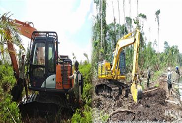 RESORT DURI BALAI BESAR KSDA RIAU TEMUKAN ALAT BERAT DI SUAKAMARGA SATWA GIAM SIAK KECIL