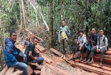 PATROLI TERESTRIAL KAWASAN SM KERUMUTAN TEMUKAN AKTIVITAS ILLEGAL LOGGING