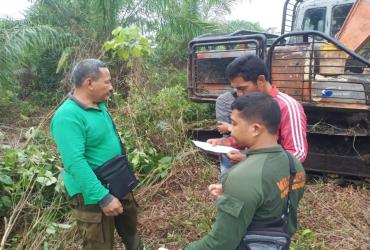 BALAI BESAR KSDA RIAU PATROLI PENGAMANAN TWA SUNGAI DUMAI MENEMUKAN ALAT BERAT