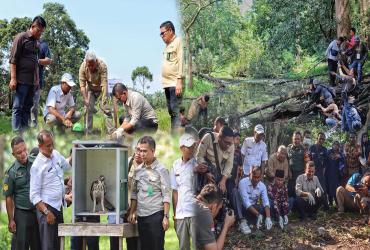 BALAI BESAR KSDA RIAU ADAKAN LOMBA FOTOGRAFI, PELEPASLIARAN DAN PENANAMAN POHON DI TWA BULUH CINA