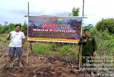 RESORT DURI MELAKUKAN PATROLI PENCEGAHAN KEBAKARAN HUTAN KAWASAN SM GIAM SIAK KECIL