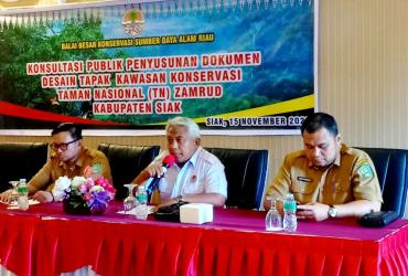 KONSULTASI PUBLIK DESAIN TAPAK TAMAN NASIONAL ZAMRUD, KABUPATEN SIAK